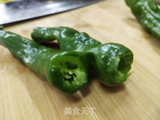 “灯影”土豆夹（虎皮螺丝椒酿肉）步骤11