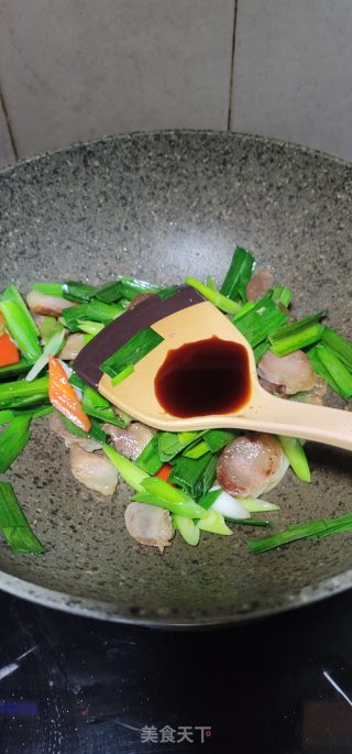 青蒜炒腊味步骤8 青蒜炒腊味步骤8