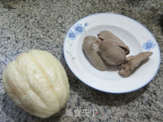 鸭肝炒白佛手瓜步骤1