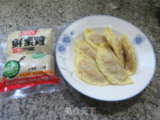 蛋饺烧鲜素鸡步骤1