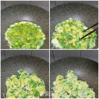 九层塔大葱炒鸡蛋步骤5