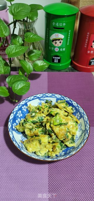 九层塔大葱炒鸡蛋步骤8