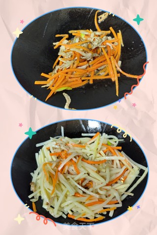 笋丝胡萝卜炒肉步骤3
