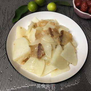 油渣炒凉薯步骤6