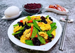 荷兰豆胡萝卜木耳炒蛋步骤13
