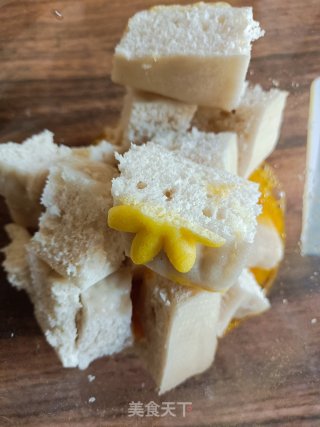 青菜鸡蛋炒馒头步骤4