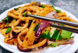香辣土豆鱿鱼圈步骤15