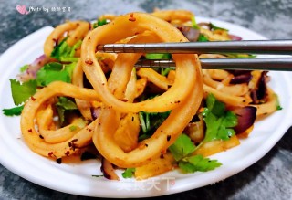 香辣土豆鱿鱼圈步骤14