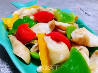 彩椒炒肥肠步骤12