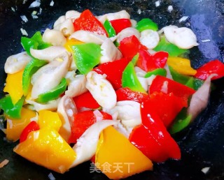 彩椒炒肥肠步骤11