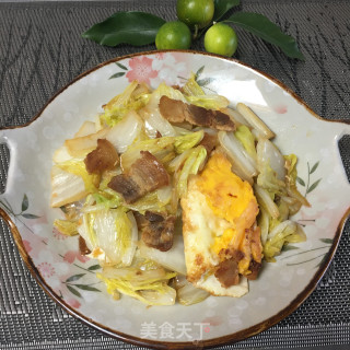 油渣鸡蛋炒白菜步骤7