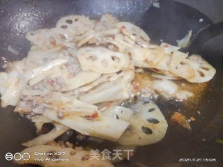 酸甜肉末炒藕片步骤4 酸甜肉末炒藕片步骤4