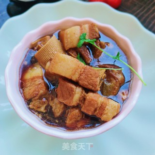 五花肉卤豆皮步骤14
