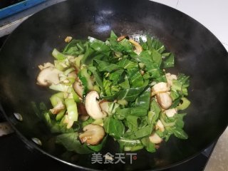 香菇青菜炒豆干步骤6