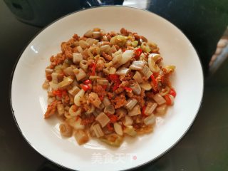 肉末白四季豆炒白辣椒步骤9