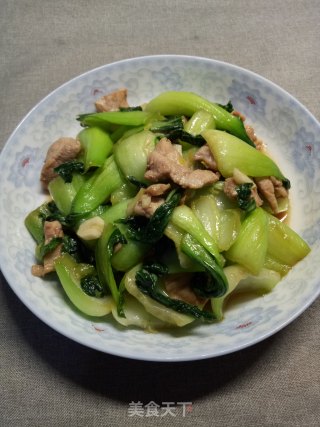 家常炒油菜步骤5