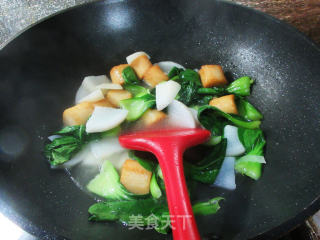干贝烧煮萝卜青菜步骤7
