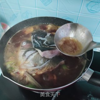 酱烧鱼头步骤13