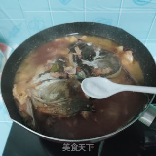 酱烧鱼头步骤14