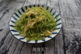 藤椒莴笋炒蛋步骤14