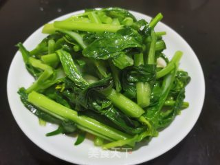 小炒白菜苔步骤6