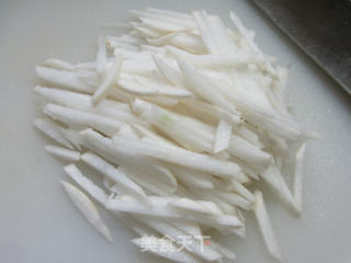 萝卜丝炒白虾米步骤5