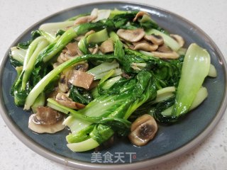 青菜草菇步骤7 青菜草菇步骤7