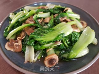 青菜草菇步骤8 青菜草菇步骤8