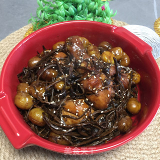茶树菇板栗烧鸡腿步骤13