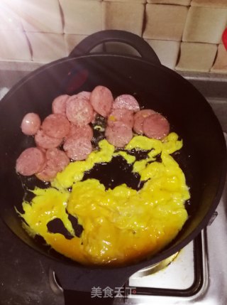 鸡蛋火腿步骤2