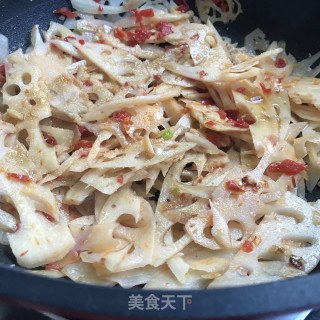 辣皮子炒藕片步骤6