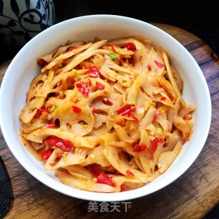 辣皮子炒藕片步骤9