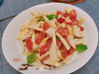 腊肠炒笋干步骤8