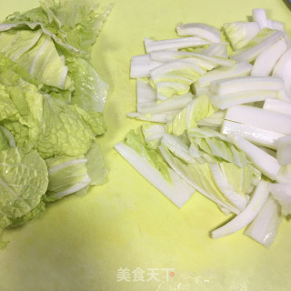 牛筋腐竹煲白菜步骤2