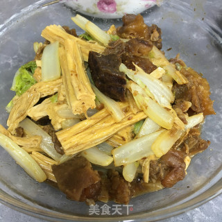 牛筋腐竹煲白菜步骤9