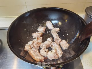 排骨炖黄金勾豆角步骤8