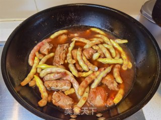 排骨炖黄金勾豆角步骤15