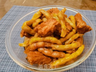 排骨炖黄金勾豆角步骤18