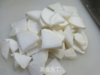 鸭肝炒萝卜步骤4