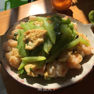 虾仁鸡蛋炒莴笋步骤13