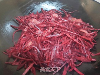 肉片炒紫菜头步骤8