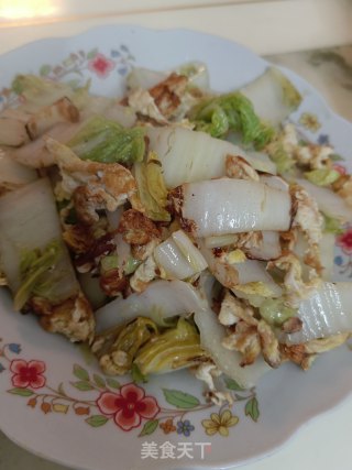 鸡蛋炒白菜步骤7
