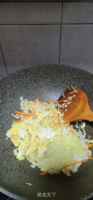 包菜鸡蛋炒粉丝步骤9