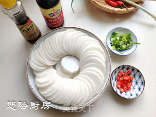 鲜蒸白萝卜步骤2