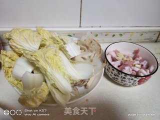 花菜莲藕炒肉片步骤1