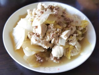 肉末豆腐炖白菜步骤9