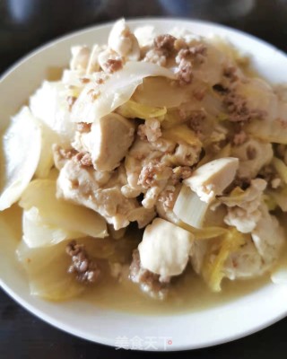 肉末豆腐炖白菜步骤10
