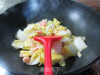 虾仁炒大白菜步骤5 虾仁炒大白菜步骤5