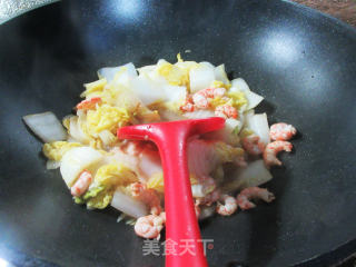 虾仁炒大白菜步骤8 虾仁炒大白菜步骤8