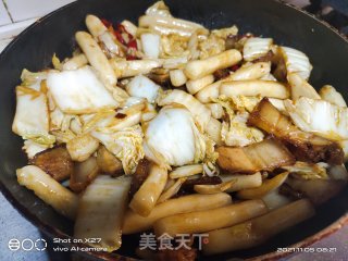 五花肉白菜炒年糕步骤5